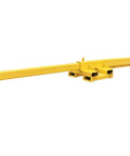 Heavy Duty Forklift Jib Boom Attachment Delivering 4400 Lb Lifting Power With Telescopic Crane Hoist And 12 Foot Reach, yellow steel construction.