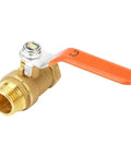 Heavy Duty Brass Ball Valve Half Inch Male And Female Threaded Plumbing Fixture With Hella Reliable Shutoff Control close-up view