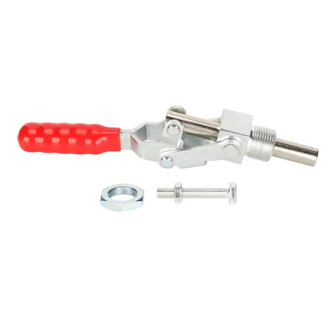 Push Pull Toggle Clamp With Iron And Plastic Build, Heavy Duty 136 Kg Holding Force, Arrow Storage Case for bench mounting