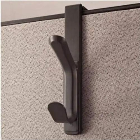 Built Different Cubicle Wall Hook With Super Heavy Duty Double Hangers For Offices And Bathrooms, sturdy gray hook on cubicle wall.
