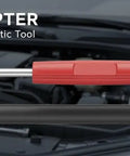 Heavy Duty Evap Smoke Machine Diagnostic Kit Featuring A Hella Universal Gas Cap Adapter And Eight Drop In Sealing Plugs For Tight Seal Engine Leak Detection And Pro Shop Grade Results, showing the EVAP adapter tool.