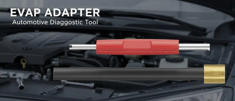 Heavy Duty Evap Smoke Machine Diagnostic Kit Featuring A Hella Universal Gas Cap Adapter And Eight Drop In Sealing Plugs For Tight Seal Engine Leak Detection And Pro Shop Grade Results, showing the EVAP adapter tool.