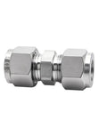 Tough As Nails Stainless Steel Compression Union Pipe Fitting Connector with UNF Nut Lock, 3-25 mm OD, 6000 PSI