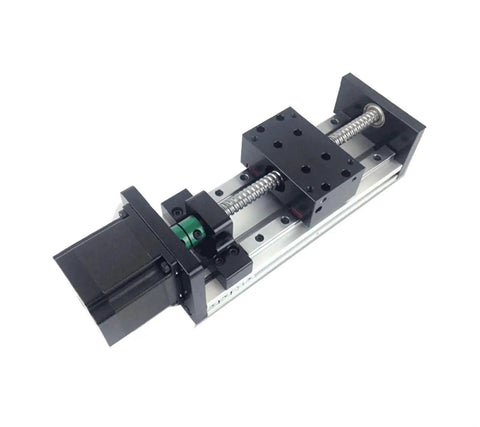 Beefy Linear Guide Motion Module Rail for CNC Tables With Nema 23 Stepper, 1610 Ballscrew, 50mm Travel, Ultra Precise 0.03mm Accuracy, 0 to 50mm per second Speed, 60kg Horizontal Load, 15kg Vertical Load, Ideal for DIY CNC and Robotics, linear rail module
