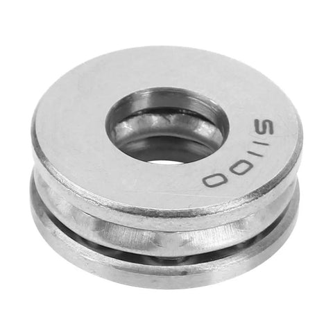 Model 51100 Plane Axial Thrust Ball Bearing With Double Seals for Heavy Duty Machinery showed from an angled view, made of hardened steel.