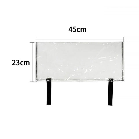 Kick Your Charging Game Up With Heavy Duty Transparent Pvc Shell Weatherproof Electric Vehicle Charger Cover, 45x23cm, clear material, with straps.