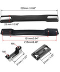 Luggage Handle Replacement Strap Grip For Suitcases 220mm Long With Rubber Grip And Zinc End Caps Plastic Body Dimensions