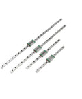 High Precision MGN9H Linear Guide Rail Kit With Miniature Slide For Smooth Machine Motion Low Friction And Easy Install For DIY Projects And CNC Builds That Need Ultra Stable Tracking, four metal rails with slide blocks