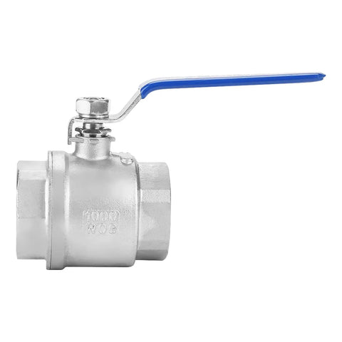 2 Inch 304 Stainless Steel Ball Valve Featuring An Isolated Sealing Surface And Female Thread Full Port Configuration for water and gas systems.