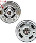 775 Dc Motor 24 Volt 20000 Rpm Ball Bearing Powerhouse Pure Copper Core Metal Gears showing wiring terminals and shaft end.