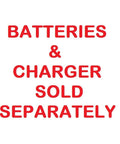 Image showing the message 'Batteries & Charger Sold Separately' for 18V Cordless PVC And PEX Pipe Cutter With Stainless Steel Blade
