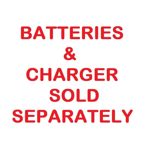 Image showing the message 'Batteries & Charger Sold Separately' for 18V Cordless PVC And PEX Pipe Cutter With Stainless Steel Blade