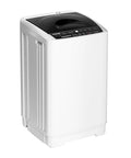 Compact portable washing machine, fully automatic top load design, ideal for dorm rooms and small apartments, handles 13 pounds.