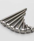 Top Tier Pure Titanium Hex Socket Bolts GR2 TA2 Metric Fasteners Size M6 Length 45mm Pack Of One arranged in a row.