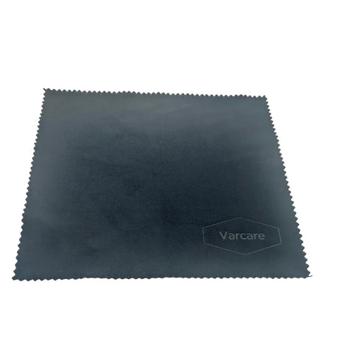 Varcare microfiber lens cleaning cloth, 6x7 inches, dark gray, lint-free for eyeglasses and screens