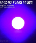 V2 Black Light UV Flashlight With High Definition Beam And Flood Effect 385-395nm Ultraviolet Torch showcasing flood power