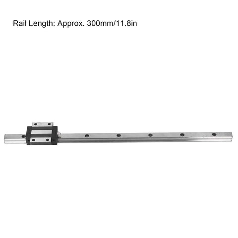 Heavy Duty Linear Sliding Guide Kit With Bearing Steel Rail Blocks Perfect For 3D Printers, CNC Machines, And Automation Gear To Keep Your Setup Smooth, Solid, And Totally Rad For Any Precision Job On The Bench. 300mm rail with steel block