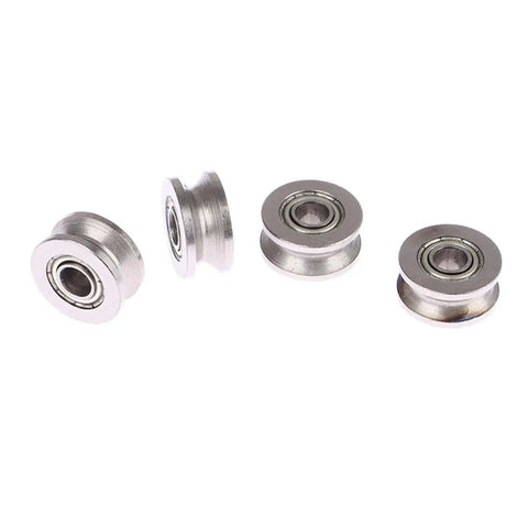 4 stainless steel V624ZZ V Groove sealed ball bearings 4X13X6MM for heavy duty linear guide applications.
