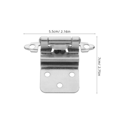 8 Pack Self Closing Flush Mount Cabinet Hinges With Door Bumpers Concealed Hardware For Kitchen Bathroom And Wardrobe