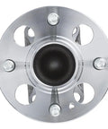 High Performance Rear Wheel Bearing And Hub Assembly For Hyundai Accent And Kia Rio 2012 Through 2017 top view, aluminum finish, durable design.