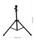 Adjustable Metal Snare Drum Stand For Practice With Secure Holder Rack And Solid Storage Shelf, black steel, 37.3 inches tall.