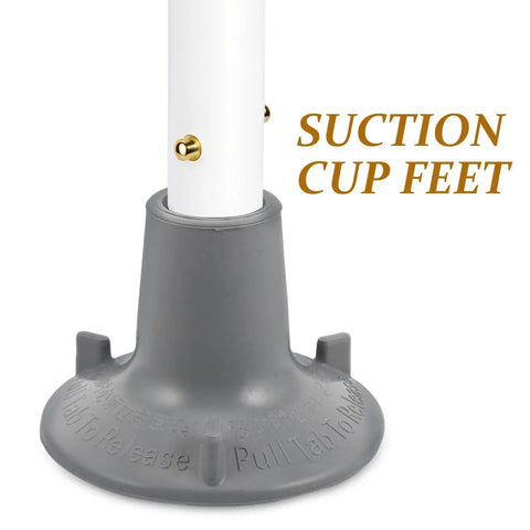 Heavy Duty Rubber Suction Cup Floor Pads For Toilet Grab Bars And Shower Seats With Badass Waterproof Foam Grip, gray suction cup feet.