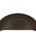 Sweet Rustic Iron Cup Cabinet Pulls One Pack Two Three Quarter Inch Center To Center Smooth Solid Hardware For Kitchens Dressers And Doors Built Dang Tough As Nails front view of a solid iron cup pull.