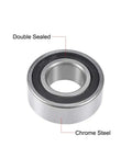 Pro Grade Sealed Angular Contact Ball Bearing 3207 2RS 5207, 35 X 72 X 27 mm Chromium Steel with Double Sealed Shield.