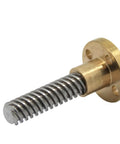 Heavy Duty Hella Smooth Tracking Rock Solid Stainless Steel T8 Lead Screw Measuring 1200 Mm with Brass Nut close-up detail.