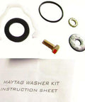 Heavy Duty Front Load Washer Bearing Seal And Washer Rebuild Kit Compatible With Neptune Models showing parts and instruction sheet.