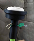 Close-up of Professional Smoke Detector Removal Tool With A Slick Pole Attachment Gripper for High Ceiling Install.