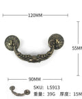 European Style Zinc Alloy Cabinet Handle For Drawers And Doors, Vintage Hardware Pull, 120mm dimensions, bronze finish