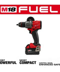 Top Shelf Heavy Duty New Brushless Cordless Drill Driver Kit Compatible With M18 Power Tools Featuring Automatic Stop Function Half Inch Quick Release Chuck Tool side profile showing compact design and features.