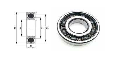 Heavy Hauling Hybrid Ceramic Ball Bearings 6310 Sized At 50X110X27mm with deep groove design and double seal shields.