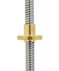 Heavy Duty T20 Lead Screw Rod For 3D Printer Upgrades, 20Mm Diameter 4Mm Pitch Steel Shaft With Durable Copper Nut, close-up view.