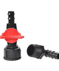 Easy Install Garden Hose Splitter Tee Reducer With Tap Valve 16mm To Half Inch Barb Connector, black plastic