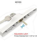 Replacement Patio Sliding Door Handle Set With Mortise Lock And Key Cylinder Keeper Fits Door Thickness From 1.5 To 1.75 Inches White Keyed