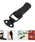 Spring Loaded Toggle Latch Set For Cabinets And Boxes Black Metal Heavy Duty Latch Kit With Mounting Screws 4 Piece Medium Size