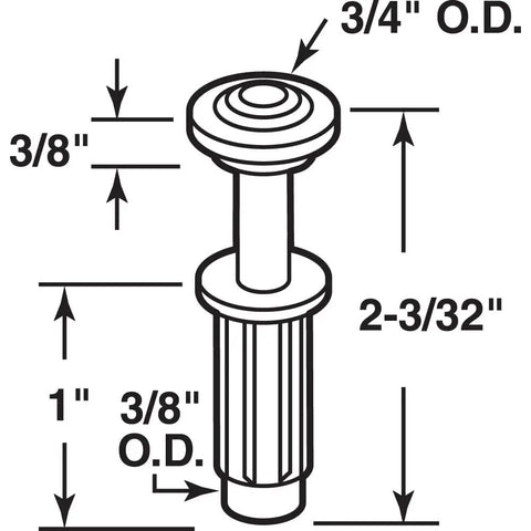 Heavy Duty Bi Fold Door Top Guide Wheel Nylon Replacement Rollers For Slick Gliding Closet Doors dimensions diagram showing sizes