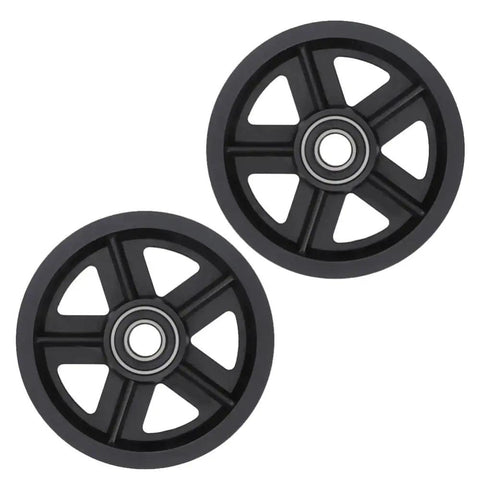 Heavy Duty Bad Boy Barn Door Hanging Rollers Featuring Dead Silent Bearings Premium Nylon Sliding Door Pulley Wheels Two Pack