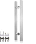 Sliding Barn Door Pull Handle Kit With Install Tools For Wood And Glass Doors No Fuss Two Hole Install Heavy Duty 304 Stainless Steel Rust Resistant Front Entry Push Pull Handle Silver 120cm