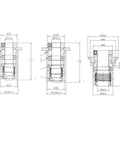 Technical drawing of Badass 16mm Cartridge Mechanical Seal Featuring Hella Durable Silicon Carbide And Stainless Steel Construction.