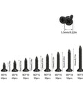 380 Pieces Black Self Tapping Screws Set In Carbon Steel With Flat Head, various sizes in mm, corrosion resistant.