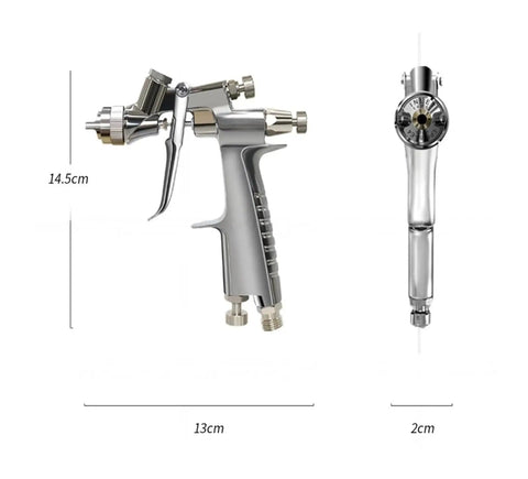 Professional Grade Low Pressure Spray Paint Upper Tank With Slick Center Cup Reservoir And 0.6 Caliber Orifice, 14.5cm spray gun.