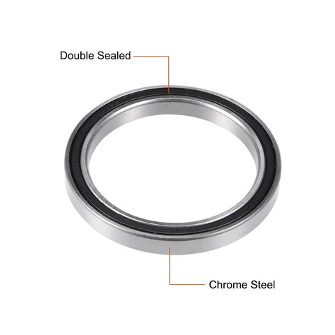 Heavy Duty Double Sealed Deep Groove Ball Bearing 6814 2RS, double sealed chrome steel outer ring, 70mm bore, 90mm width.