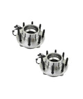 Heavy Duty Front Wheel Bearing And Hub Assembly Pair Left And Right Featuring Tapered Rollers Built Hella Tough, silver metallic finish.