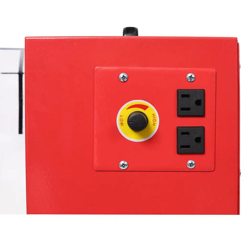 Lmaoss Heavy Duty Portable Tabletop Air Filtration System With 725 Cfm Powerful Dust Collection showing speed control and outlets.