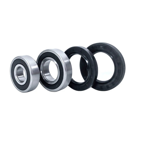 Built Tough No Sweat Front Load Washer Tub Bearing And Seal Kit Compatible With Whirlpool And Maytag Washing Machines includes metal and rubber components.
