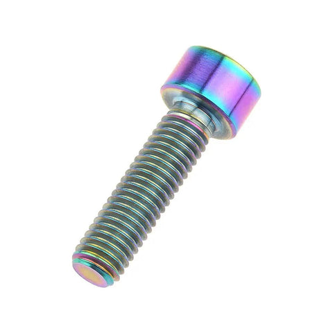 Epic Titanium Grade 5 M8 X30mm Hex Allen Socket Head Cap Screws Pack Of Four with rainbow anodized finish
