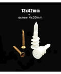 100 Pack Self Drilling Drywall Anchors Kit With Tapping Screws For Plastic Nylon Gypsum Hollow Walls 13x42mm Tool Free Mounting
